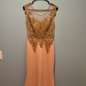 Long Sequin Pink Dress